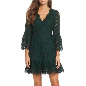 Eliza J Bell Sleeve Lace Dress sz 10 petite